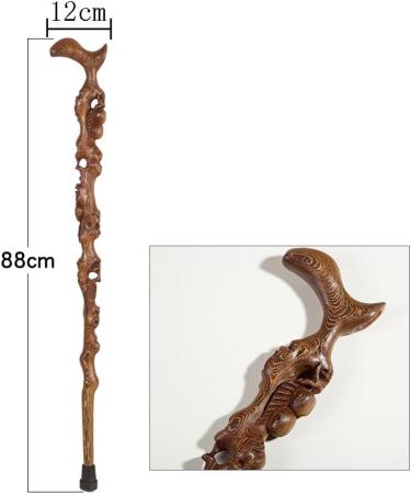 Wooden Walking Sticks Cane Elderly crutches Solid wood walking stick Fine carving Implied auspicious Elderly supplies Walker 92 cm (36.22 inches) long Easy to truncate 4 styles Mobility Aid for Elderl - Buy Online on GoSupps.com