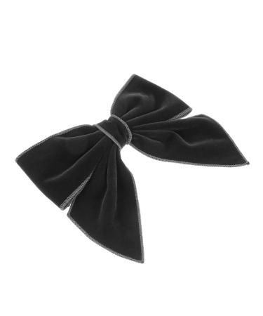 minkissy Bow Hairpin Hair Bows Clips Bowknot Hairpins Valentines Girl Hair Bows Alligator Clip Bows Grosgrain Hair Bow French Barrette Toddler Autumn and Winter Hair Knot Velvet Cloth 15x14x2.5cm Black
