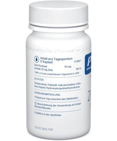 Buy Pure Encapsulations Zinc 15mg - Bioavailable Zinc Picolinate for Immune Support - 60 Vegan Capsules - Worldwide Shipping - Buy Online on GoSupps.com