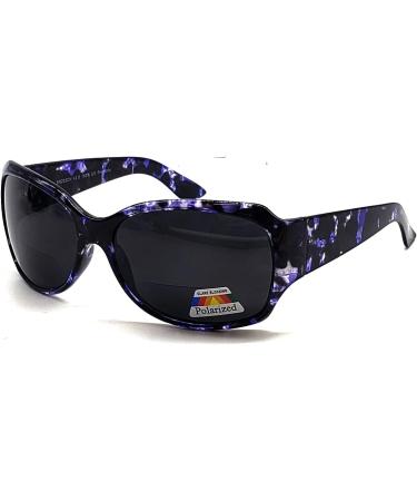 Shop Polarized Bifocal Sunglasses for Women - UV Protection & Reading Glasses (1.50 - 3.00) - Stylish Purple 2.5x - Buy Online on GoSupps.com