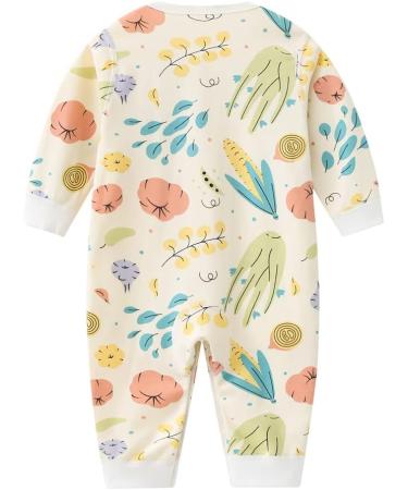MAMIMAKA Baby Clothes Newborn Cotton Footed Pajamas - 6-9 Months Long Sleeve - E-Color - Buy Online on GoSupps.com
