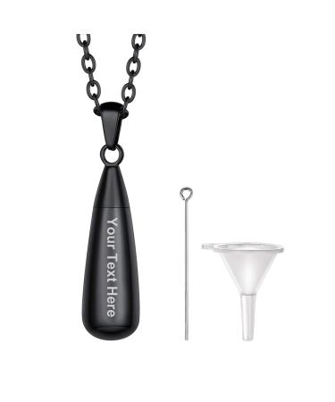 Prosteel urn chain personalized cross/maria/life tree trailer necklace memorial ash pendant with 55cm/50cm chain chain stainless steel/18k gilded memory jewelry accessory 09 black not personalized