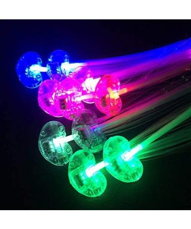 30 Pack LED Light-Up Fiber Optic Hair Barrettes | Multicolor Flash Clip Braid | Party Favors for Bar Dancing | Acooe (30pcs) - Buy Online on GoSupps.com
