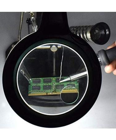 Magnifiers 2.5X/4X 16 SMD LEDs Magnifier Soldering Helping Hand Desktop Magnifying Glass Welding Repair Auxiliary Tool - Buy Online on GoSupps.com