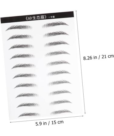 Ipetboom 6 Sheets Pairs Hair- Like Authentic Eyebrows Faux Eyebrow Simulation Eyebrow Sticker 6d Disposable - Buy Online on GoSupps.com