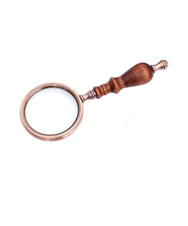 Wooden Handle Vintage Collection Gift Old Man Reading Magnifying Glass Handheld Optical Glass Lens Microscope