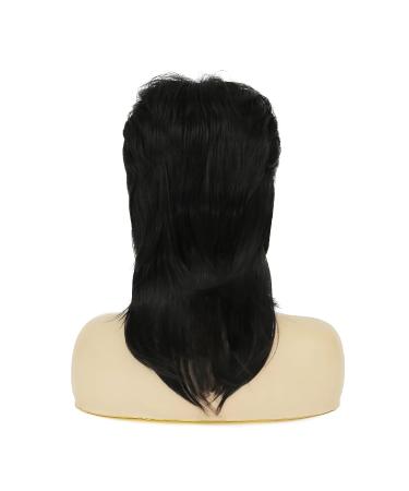 Amnenl Short Black Shaggy Layered Mullet Wig for Women - Heat Resistant Cosplay Daily Hair Wig (Black) - Buy Online on GoSupps.com