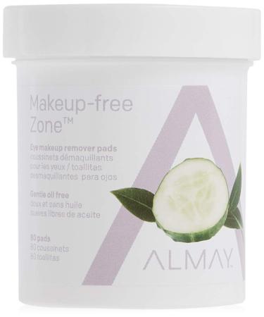 Almay Oil Free Gentle Eye Makeup Remover Pads, Hypoallergenic, Cruelty Free, Fragrance Free, Ophthalmologist Tested, 80 Pads 80 Count (Pack of 1) - Buy Online on GoSupps.com