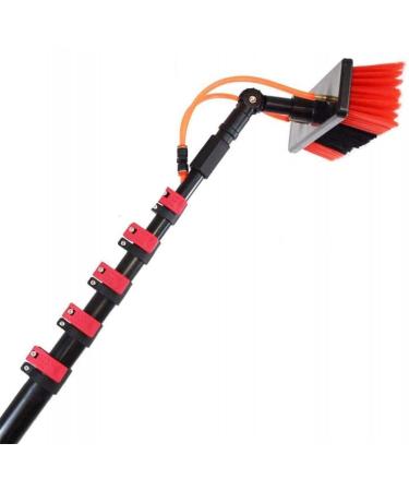 Window Cleaning Brush Equipment for Photovoltaic Panel Solar Window Cleaner Kit Water/Hose Fed Pole Telescopic Brush Caravan Washing 30cm Brush Head 7.2M (55cm Brush Head 3.6M)