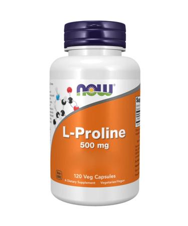 Now Foods, L-Proline, 500mg, 120 Vegan, Amino Acid, Lab Tested, Gluten Free, Vegetarian, Soy Free, Non-GMO