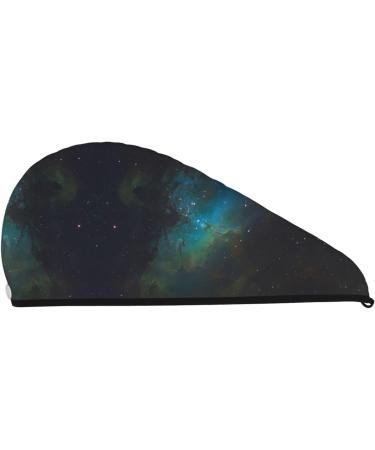 Galaxy Green Coral Velvet Dry Hair Cap | Unisex Wet Towel Wrap for Bathroom Pool & Beach - Premium Accessory - Buy Online on GoSupps.com