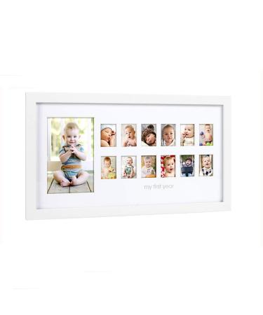 Pearhead P63008 Photo Moments Memory Frame White Frame for the First Year