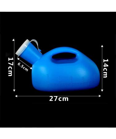 Potty Urinals for Men - 2000mL Thick Plastic Mens Bedpan Bottle with Lid - Male Portable Pee Bottles - Travel Urine Collection Containers - Buy Online on GoSupps.com