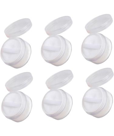 Housoutil 12 Pcs Portable Cosmetic Bottle Powder Box Powder Puff Holder Clear Powder Case Travel Pack Bottled 7.2X7.2cmx2pcs Whitex2pcs - Buy Online on GoSupps.com