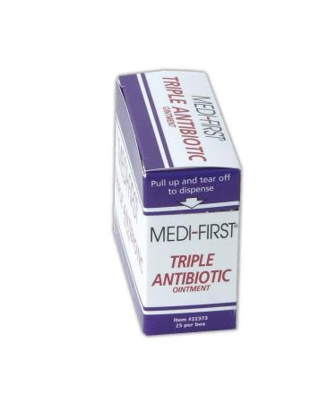 Medique MP22373 Medi-First Triple Antibiotic Ointment 0.5 g Standard White/Blue (Pack of 25) White/Blue Pack of 25