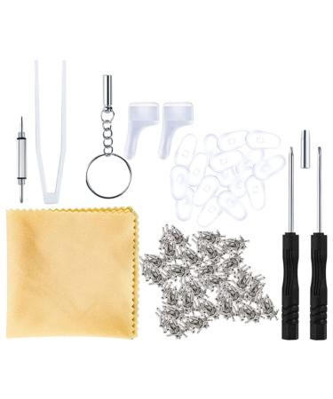 Coheali 1 set of glasses repair set kits glass glasses pad kit glasses repair set kit tools for glasses repair glasses nose screws of stainless steel deliveries