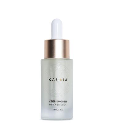 Kalaia Keep Smooth Day & Night Serum | 30 mL | Skin Care Anti Aging Serum for Face Neck & Chest | With Hyaluronic Acid Vitamin C Water & Natural Ingredients for Youthful Glow Smooth Skin