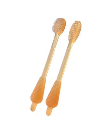 Silicone baby toothbrush set toddler first toothbrush tongue cleaner non-slip tooth massage brush for 0 18 months with dust protection