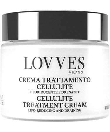 LOVVES AntiCellulite Cream High Natural Cosmetics LiporiReducing and Draining Stimulates Blood Circulation High Moisturizing Power Glass jar size 200 ml