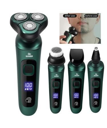Head Shavers for Bald Men - 4 in 1 Smart Electric Razor with LCD Display USB Rechargeable & Washable | Multi-function Beard Knife - Buy Online on GoSupps.com