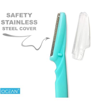 6 PCS Eyebrow or Face Hair Removal Safety Razors Trimmer Shaper Shaver Cosmetics Facial Hair Trimmer Eyebrow Shaver Razor Face Razor and Eyebrow Sharper for Women and Men - Buy Online on GoSupps.com