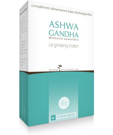 Ashwagandha Organic Terre Inconnue 60 Vegetable Capsules of 330 mg Pure Withania Somnifera Powder from India - Buy Online on GoSupps.com