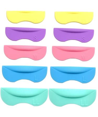 Healeved 5 Pairs Eyelash Auxiliary Patch Eyelash Lift Silicone Pads Eyelash Silicone Pads Lash Perming Rods Lift Pads for Eyelash Lash Lift Supplies Silicone Lash Lift Rods Eyelash Lift Kit