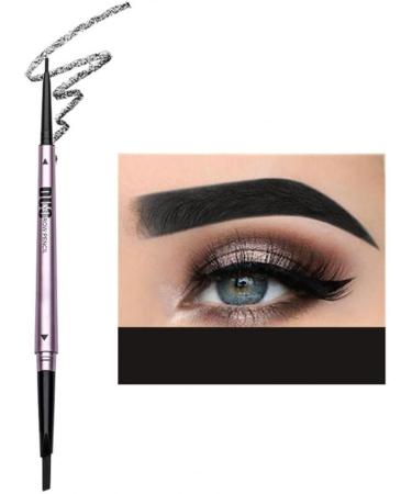 FFICUMON Eyeliner Eyebrow Liner Doublehead Rotating Ultrafine 3D Eyebrow Pencil Portable Waterproof Long Lasting Eyebrow Pen Korean Cosmetics Black Felt EyelinerCoffee - Buy Online on GoSupps.com