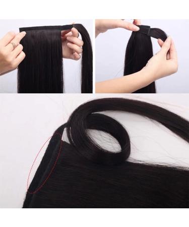 Iluu 61cm Clip-In Synthetic Ponytail Hair Extension - 100g Long Straight Wrapped Ponytail for Women - Dark Red (118#) - Buy Online on GoSupps.com