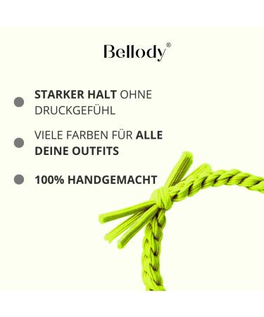 Bellody Original Hair Tie - Sundance Edition | Stylish Braided Hair Ties - Strong Hold - 4 Pack - Venice Beach - Neon Yellow Women's Hair Accessories - Buy Online on GoSupps.com