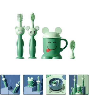 Healvian Baby Toothbrush Set - Soft Silicone Toddler Toothbrushes with Suction Base for Gentle Cleaning - Buy Online on GoSupps.com