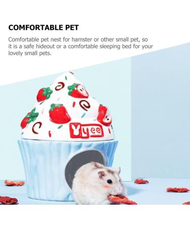POPETPOP Hamster Hideout Hamster Nest Bathtub Accessories Animal Cage Cartoon Hamster Small Hamster House Summer Pet Supplies - Buy Online on GoSupps.com
