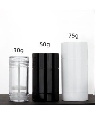 COSIDEA 6pcs Clear Round empty 75g / 2.5OZ deodorant containers Bottom Filling large twist up tubes for hair wax chapstick bottle 75g/2.5oz Clear - Buy Online on GoSupps.com