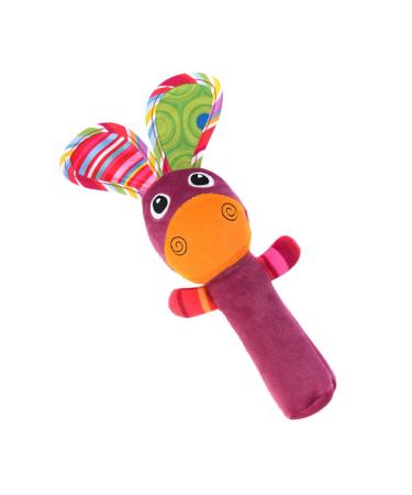 UPKOCH 2pcs Plush Hand Rattle Toys for Toddlers - Soft Stuffed Animal Rattles | Ideal Gift for Infants - Brown Color - Buy Online on GoSupps.com