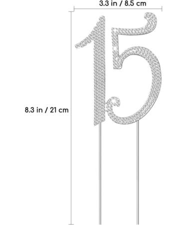 PRETYZOOM quinceanera decorations 15 cake topper quince paste birthday candles for numero decoracion para quincea era 15th mis- 15 Cake Topper Number Cake Inserts Decor Food Toppers- for Adults Children Kids - Buy Online on GoSupps.com