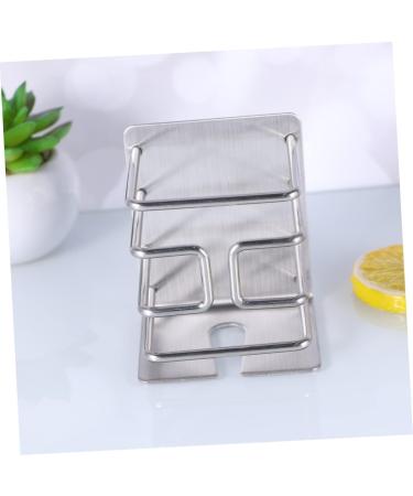 Stobaza Self-Adhesive Wall Razor Holder - Stainless Steel Electric Shaver Holder for Bathroom - 6x7cm Silver - Buy Online on GoSupps.com