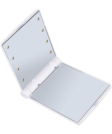 Portable Mirror Makeup Vanity Mirror Folding Comestic Mirror Double-sided Makeup Mirror Compact Led Mirror Mini Mirror Small Mirror Double Sided White - Buy Online on GoSupps.com