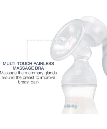 Edibaby Manual Breast Pump - 130 ml Ergonomic BPA-Free Soft & Comfortable Breast Pump Collector for Moms - Buy Online on GoSupps.com