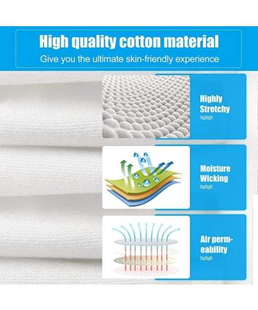 7 Pairs White Cotton Gloves for Dry Hands - Moisturizing Overnight Eczema Relief - Washable One Size Fits All - Buy Online on GoSupps.com