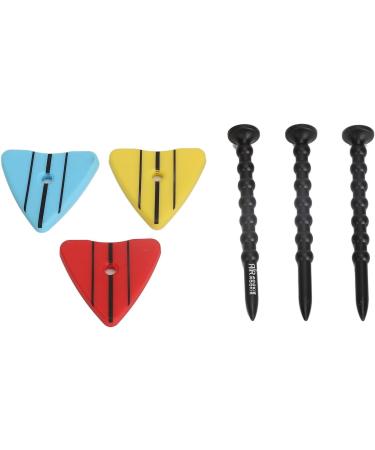 3 Set Golf Tees - Adjustable Multi-Colored Driver Tees & Ball Marker | Low Friction Golf Training Accessories for Outdoor Use - Buy Online on GoSupps.com