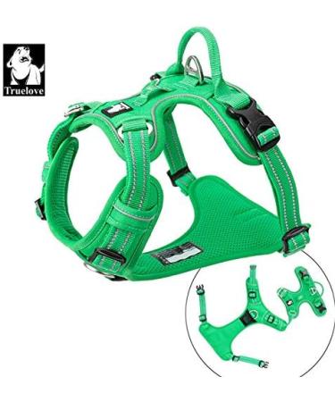 Truelove No Pull Dog Harness - Reflective Adjustable Soft Padded Vest with Control Handle for Dogs - TLH56512 L GRES Green - Buy Online on GoSupps.com