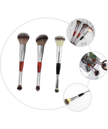 PLAFOPE 3pcs Double-ended Makeup Brush Cosmetic Supplies Cosmetic Brush Blush Brush Artificial Fiber - Buy Online on GoSupps.com