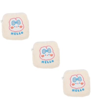 Gleavi 3 pieces of napkin-storage bag travel cosmetics bag make-up bags for women travel ladies-tag bags pad holder for the period multifunctional small bag