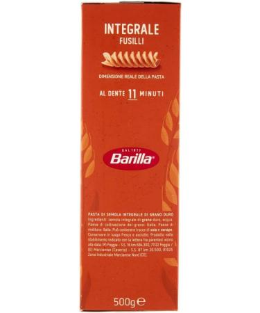  Italian Gourmet E.R. 5 x Barilla Fusilli Whole Wheat Pasta 5 x 500 g + Italian Gourmet Pulp 400 g - Buy Online on GoSupps.com