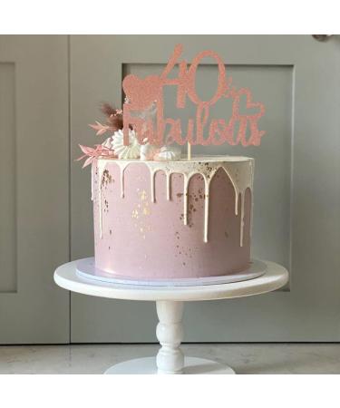 Fabulous Cake Topper Fabulous 40th Birthday Cake Topper Fabulous Birthday Cake Topper Fabulous Cake Decorations Rose Gold Cake Decoration For Women Men Birthday Anniversary Party Wedding - Buy Online on GoSupps.com