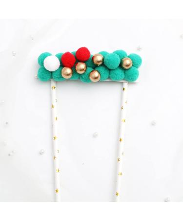 Personalised Cake Toppers Cake Decorations 1pc 13x20CM Creative Cake Toppers Pompoms Balls Arch Flag Cake Decor Supplies Baby Shower Dessert Decorations (Color : C wt) (Color : H Gn) (Color : C Gn) - Buy Online on GoSupps.com