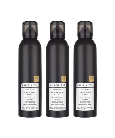 Kristin Ess Hair Soft Shine Beach Wave Hair Spray for Soft Texture + Shine Non-Drying Wavy Hair Styling Product 6.7 oz (Pack of 3) 6.7 Ounce (Pack of 3)