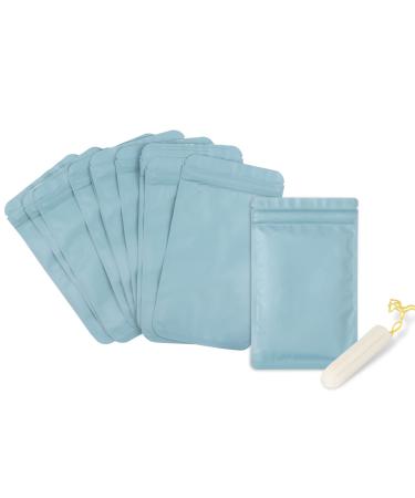 Personal Disposal Bags Set of 100 Feminine Personal Disposal Bags Locks in Odors Seals Zippers Avoids Embarrassment Fits Tampon Pads (Blue)
