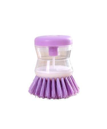 rongweiwang Cookware Brush Nonslip Replacement Soft Hair Refillable Pot Plate Cleaning Brushes Tool with Wash-up Dispenser Purple