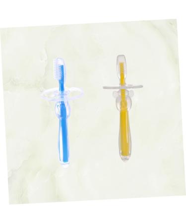 Minkissy 2-Pack Bristle Toothbrush Toys for Newborns & Toddlers | Gentle Mouth Cleaner & Training Brushes for Children - Buy Online on GoSupps.com